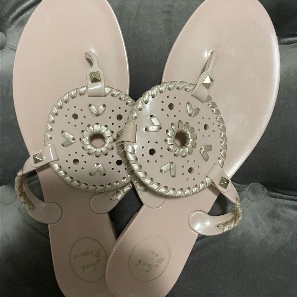 Light pink Jack Roger jelly sandals size 10